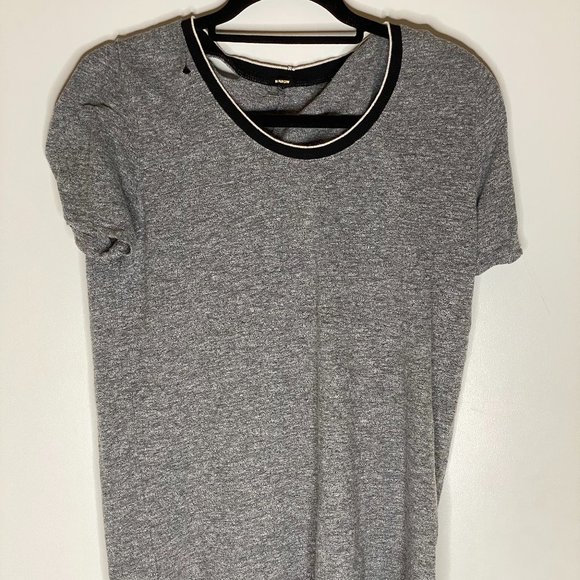 Monrow Open Shoulder Grey Short Sleeve - M - Picture 1 of 4